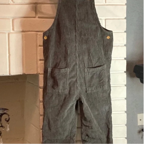 LITTLE CO. by Lauren Conrad Gray Green Corduroy Overalls 5 Boy Girl - Picture 8 of 8